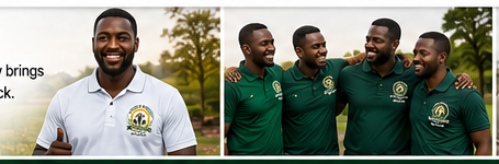 Recovery team wearing branded golf shirts